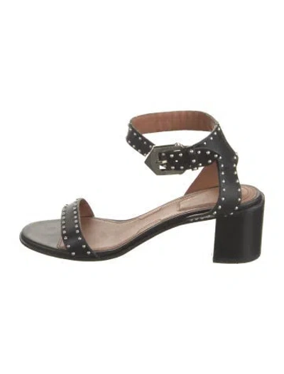 Pre-owned Givenchy Leather Studded Accents D'orsay Pumps In Black