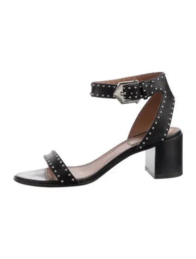 Pre-owned Givenchy Leather Studded Accents Gladiator Sandals In Black