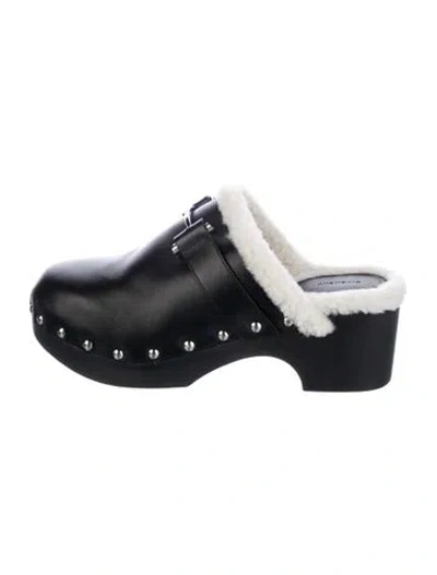 Pre-owned Givenchy Leather Studded Accents Mules In Black