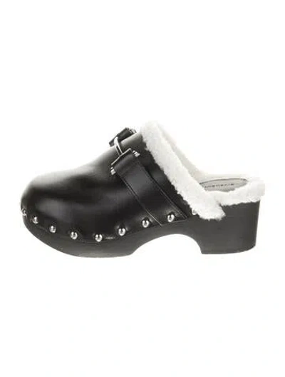 Pre-owned Givenchy Leather Studded Accents Mules In Black