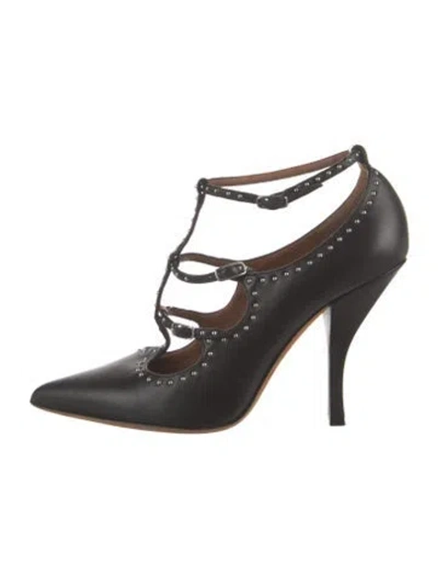 Pre-owned Givenchy Leather Studded Accents Pumps In Black
