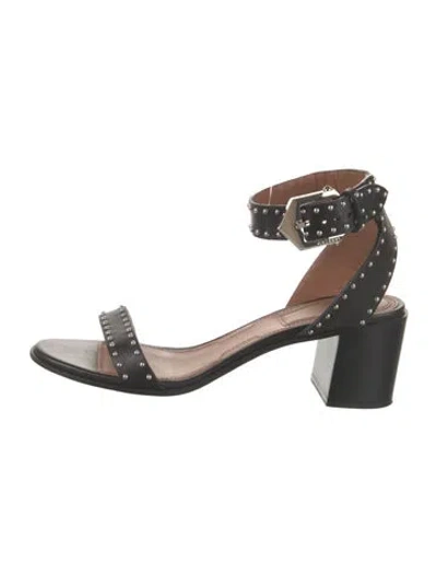 Pre-owned Givenchy Leather Studded Accents Sandals In Black