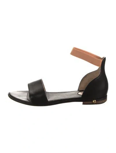 Pre-owned Givenchy Leather Studded Accents Sandals In Black