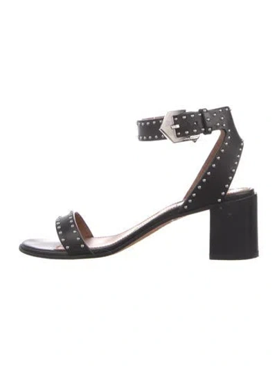 Pre-owned Givenchy Leather Studded Accents Sandals In Black