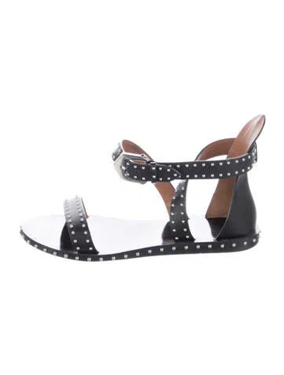 Pre-owned Givenchy Leather Studded Accents Sandals In Blue