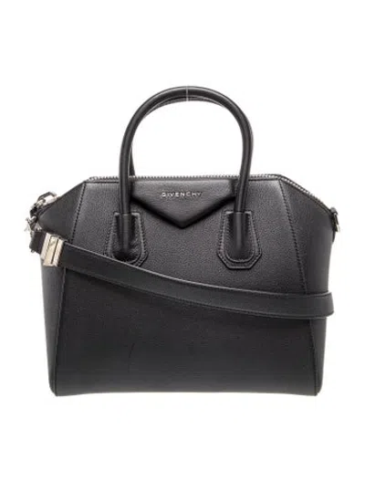 Pre-owned Givenchy Leather Sugar Leather Small Antigona Satchel Medium In Black