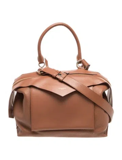 Pre-owned Givenchy Leather Sway Medium In Brown