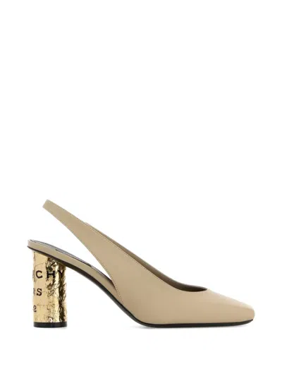 Givenchy Tape 65 Leather Slingback Pumps In Neutral