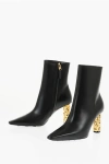Givenchy Leather The Cube Booties With Statement Heel 8cm In Black