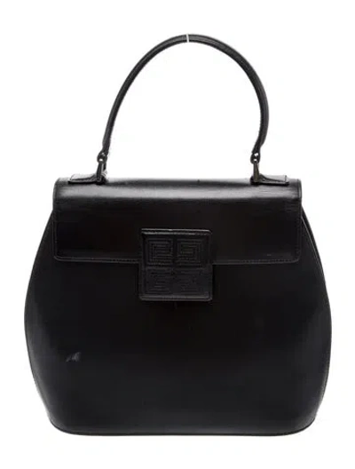 Pre-owned Givenchy Leather Top Handle Bag In Black