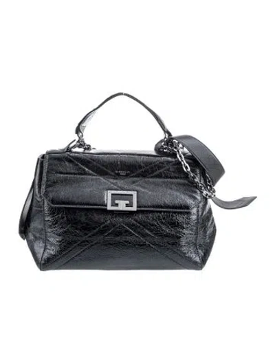 Pre-owned Givenchy Leather Top Handle Bag In Black