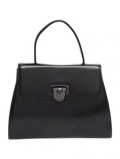 Pre-owned Givenchy Leather Top Handle Bag In Black