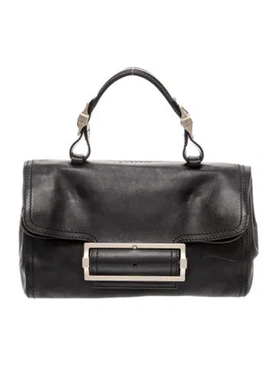 Pre-owned Givenchy Leather Top Handle Bag In Black