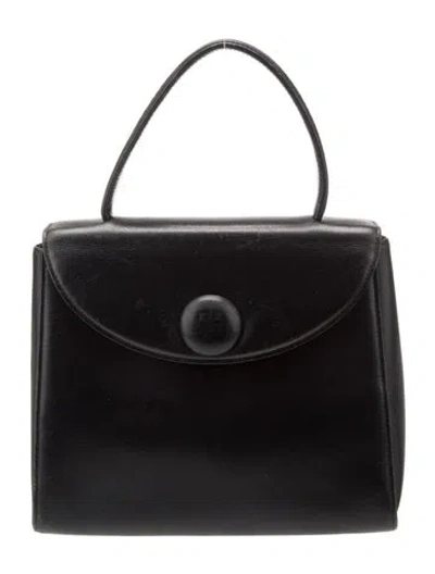 Pre-owned Givenchy Leather Top Handle Bag In Black