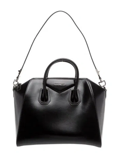 Pre-owned Givenchy Leather Top Handle Bag In Black