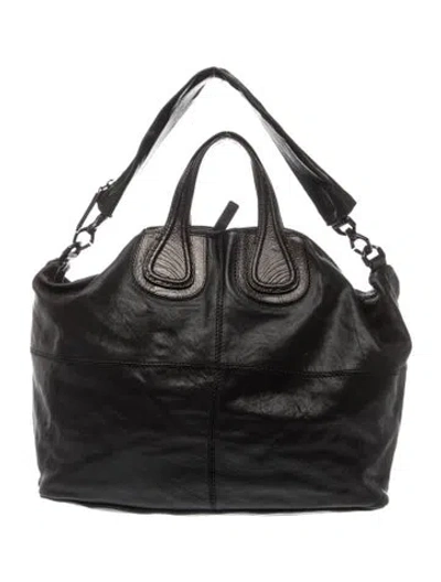 Pre-owned Givenchy Leather Top Handle Bag In Black