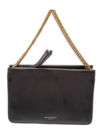 Pre-owned Givenchy Leather Top Handle Bag In Black