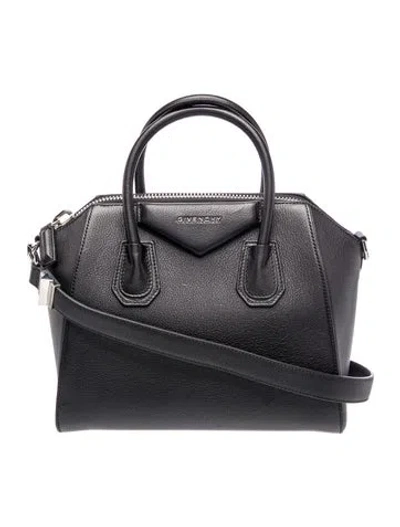 Pre-owned Givenchy Leather Top Handle Bag In Black