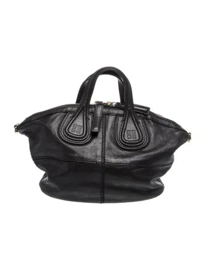 Pre-owned Givenchy Leather Top Handle Bag In Black