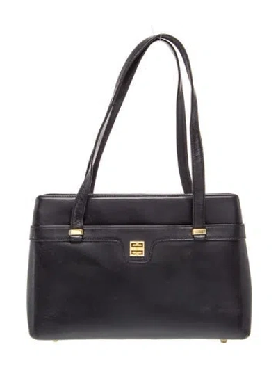 Pre-owned Givenchy Leather Top Handle Bag In Black