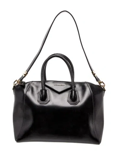 Pre-owned Givenchy Leather Top Handle Bag In Black