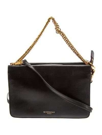 Pre-owned Givenchy Leather Top Handle Bag In Black