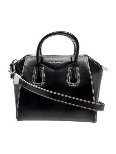 Pre-owned Givenchy Leather Top Handle Bag In Black