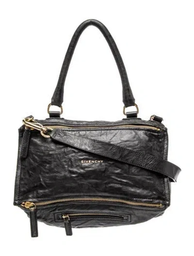 Pre-owned Givenchy Leather Top Handle Bag In Black