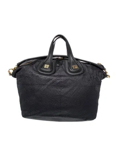 Pre-owned Givenchy Leather Top Handle Bag In Black
