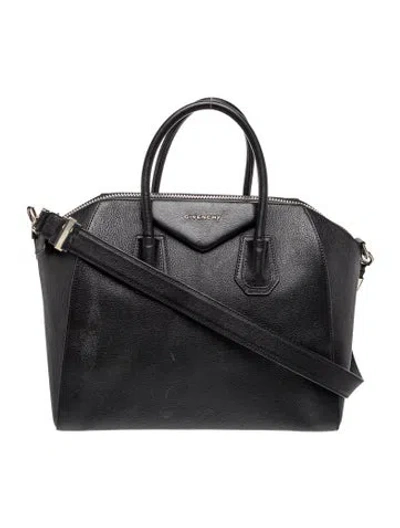 Pre-owned Givenchy Leather Top Handle Bag In Black