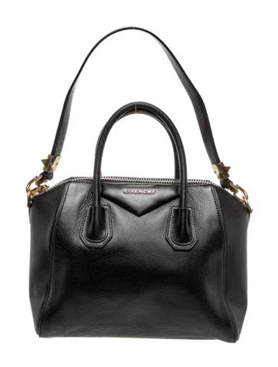 Pre-owned Givenchy Leather Top Handle Bag In Black