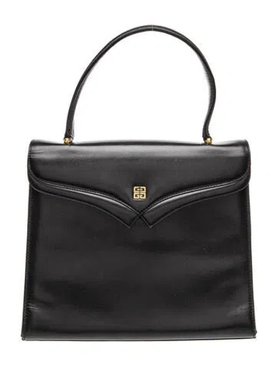 Pre-owned Givenchy Leather Top Handle Bag In Black