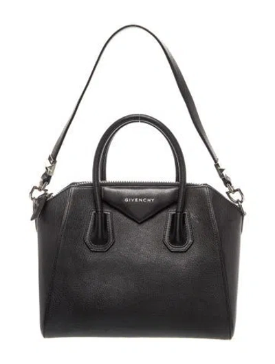 Pre-owned Givenchy Leather Top Handle Bag In Black