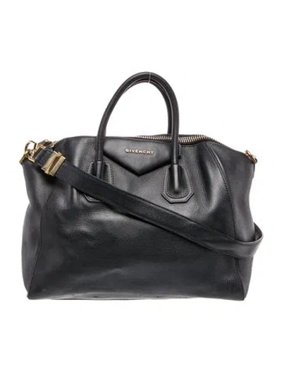 Pre-owned Givenchy Leather Top Handle Bag In Black