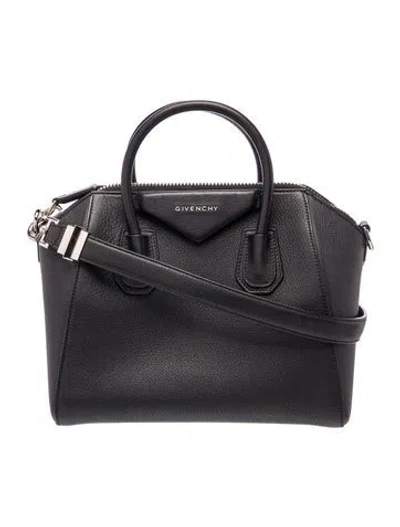 Pre-owned Givenchy Leather Top Handle Bag In Black