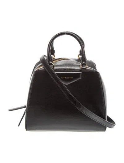 Pre-owned Givenchy Leather Top Handle Bag In Black
