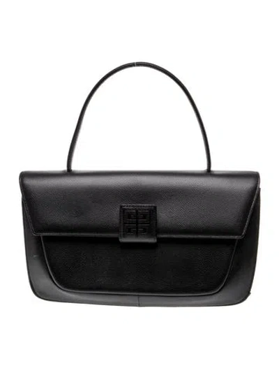 Pre-owned Givenchy Leather Top Handle Bag In Black