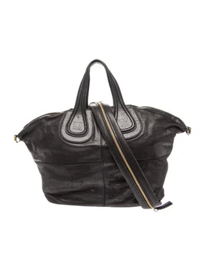 Pre-owned Givenchy Leather Top Handle Bag In Black
