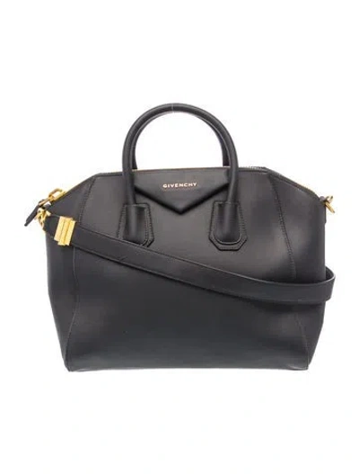 Pre-owned Givenchy Leather Top Handle Bag In Black