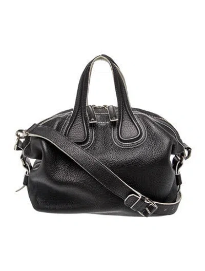 Pre-owned Givenchy Leather Top Handle Bag In Black