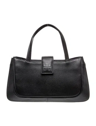 Pre-owned Givenchy Leather Top Handle Bag In Black
