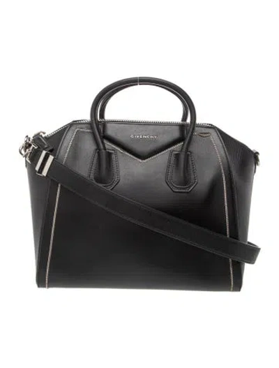 Pre-owned Givenchy Leather Top Handle Bag In Black