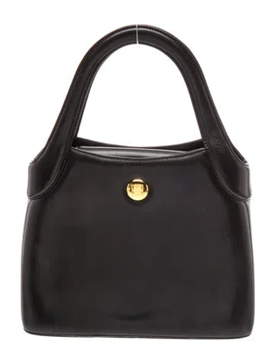 Pre-owned Givenchy Leather Top Handle Bag In Black