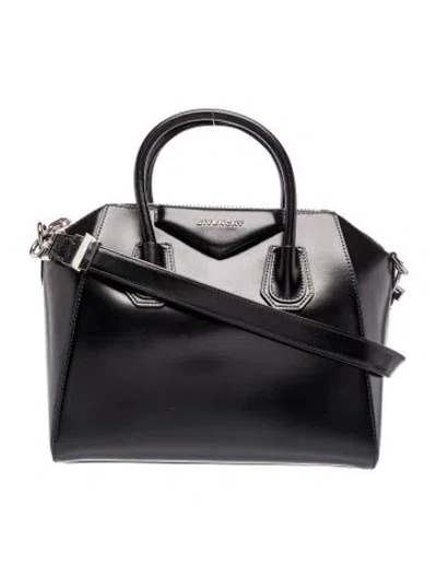 Pre-owned Givenchy Leather Top Handle Bag In Black
