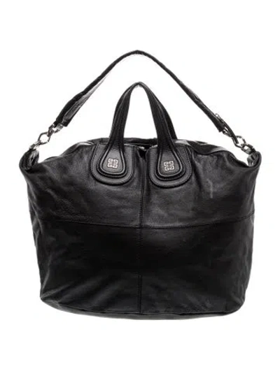 Pre-owned Givenchy Leather Top Handle Bag In Black