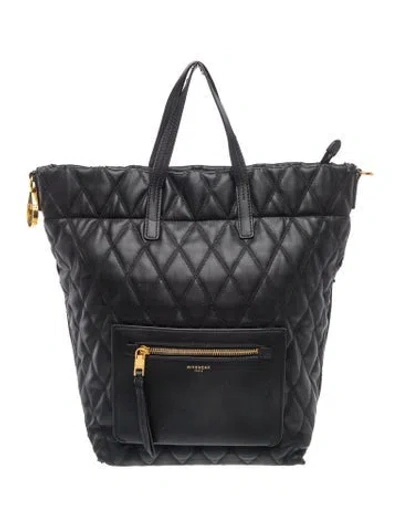 Pre-owned Givenchy Leather Top Handle Bag In Black