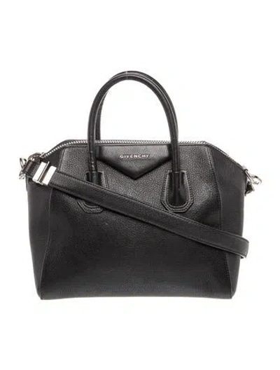 Pre-owned Givenchy Leather Top Handle Bag In Black