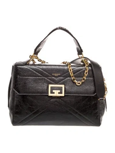 Pre-owned Givenchy Leather Top Handle Bag In Black