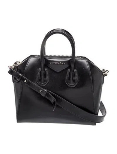 Pre-owned Givenchy Leather Top Handle Bag In Black