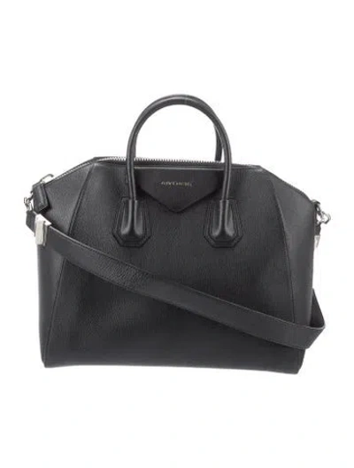 Pre-owned Givenchy Leather Top Handle Bag In Blue